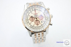 BREITLING NAVITIMER RB0121211B1R1 Two Tone Rose Gold White Dial Quartz Chronography Small Dial All Work 46mm Men's Stainless steel watch BRN2001180