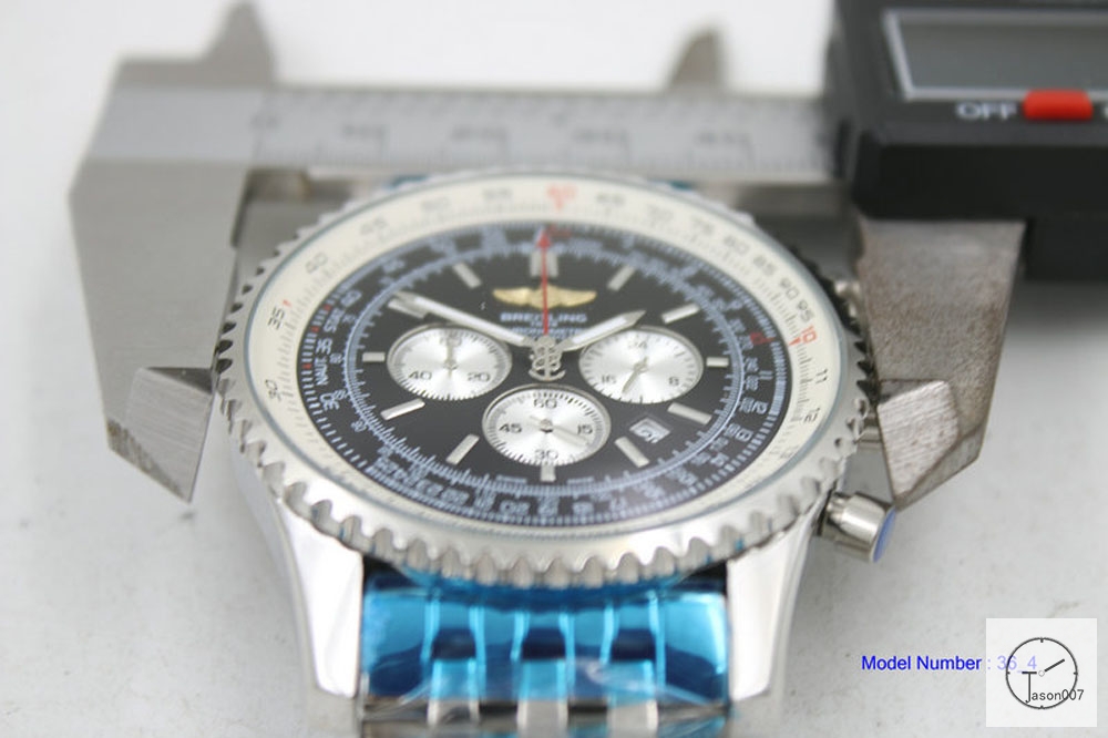 BREITLING NAVITIMER AB0121211B1A1 Black Dial Quartz Chronography Small Dial All Work 46mm Men's Stainless steel watch BRN2001260