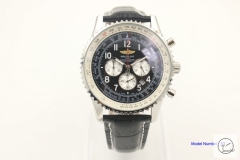 BREITLING NAVITIMER 1884 AB012012.BB02.743P.A20BA.1 Black Dial Quartz Chronography Small Dial All Work 46mm Auto Date Men's Leather watch BRN2002160