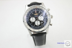BREITLING NAVITIMER AB0121211B1X1 Quartz Chronography Small Dial All Work 46mm Men's Stainless steel Black Leather watch BRN2001760
