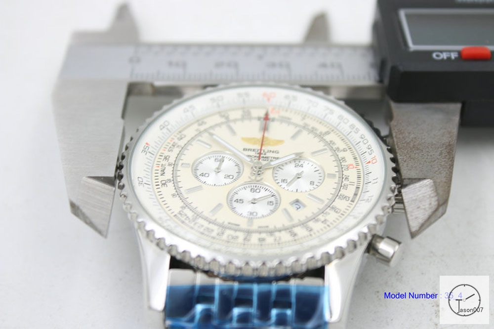 BREITLING NAVITIMER RB0121211B1R1 White Dial Quartz Chronography Small Dial All Work 46mm Men's Stainless steel watch BRN2001160