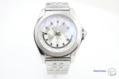 BREITLING GALACTIC Map White Dial Automatic Movement Stainless steel Strap Date 43mm Men's Watch BRN2003660