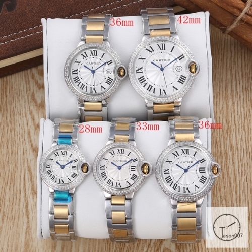 Cartier Ballon Bleu Luxury Sliver DiaL Diamond Bezel EVE Rose Gold Case Quartz Battery Power Stainless Steel Strap Womens Watch Fh219935336565