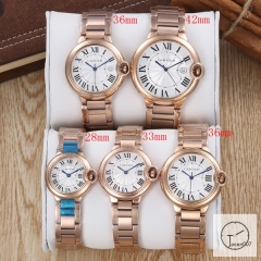 Cartier Ballon Bleu Luxury Sliver Dial Two Tone Case Quartz Battery Power Stainless Steel Strap Womens Watch Fh119535336565