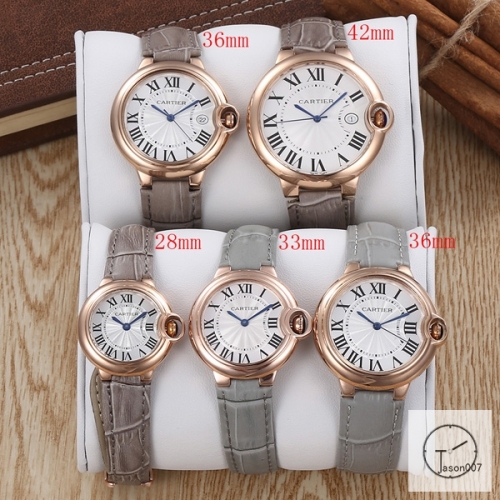 Cartier Ballon Bleu Luxury White Dial Rose Gold Case Quartz Battery Power Brown Leather Strap Womens Watch Fh11715336505