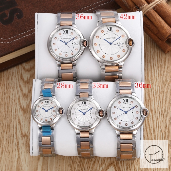 Cartier Ballon Bleu Luxury Silver Diamond DiaL Diamond Bezel EVE Rose Gold Case Quartz Battery Power Stainless Steel Strap Womens Watch Fh221535336565