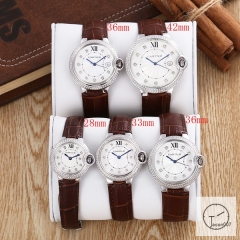 Cartier Ballon Bleu Luxury Silver Diamond DiaL Diamond Bezel EVE Rose Gold Case Quartz Battery Power Stainless Steel Strap Womens Watch Fh221035336505