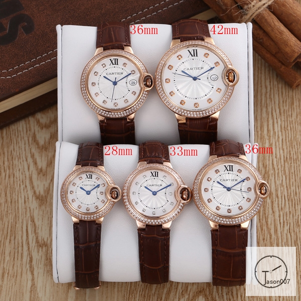 Cartier Ballon Bleu Luxury Silver Diamond DiaL Diamond Bezel EVE Rose Gold Case Quartz Battery Power Stainless Steel Strap Womens Watch Fh221035336505