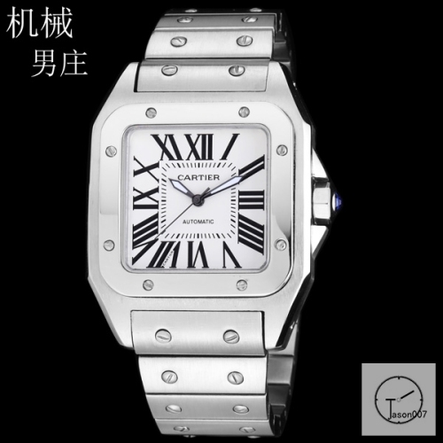 Cartier Santos 100 XL Case White Dial Bezel Automatic Mechaincal Movement Stainless Mens Watch Fh2951525820