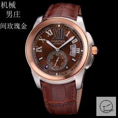 CARTIER Calibre De Cartier Brown Dial Two Tone Automatic Movement Men's Watch W7100037 Silver Dial Men's Watch W7100046 Mens Watch Fh243635336545