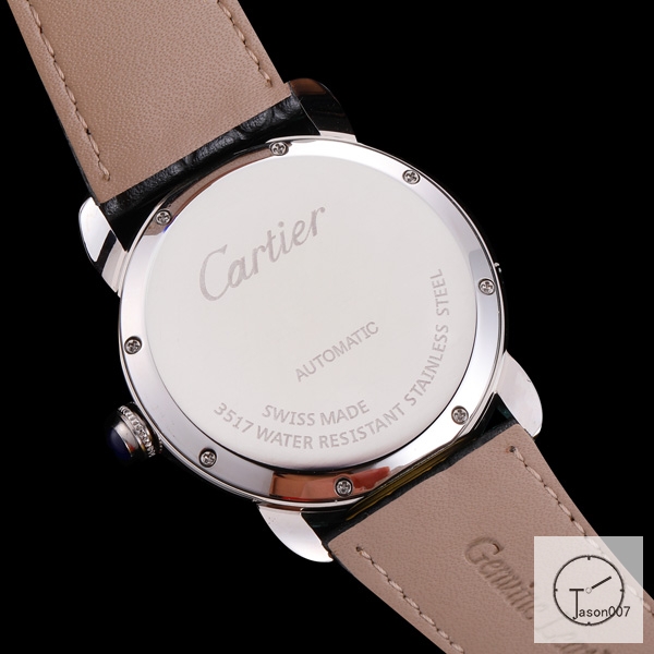 CARTIER Ronde Solo Silver Dial Automatic Mechanical Movement Men's Watch W6701010 Leather Strap Mens Wristwatches Fh243635336500