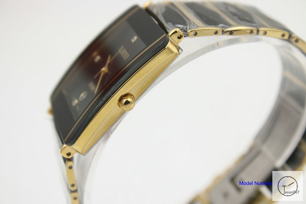 Rado INTEGRAL Mens Gold Black Ceramic Hightech Quartz 28MM Ra13225820