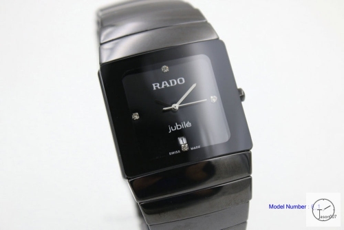 Rado SINTRA Series Mens 31MM Silver Hand Wirst Watch Full Ceramic High Tech Ceramic Black Ra94157810