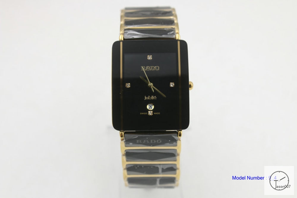 Rado INTEGRAL Mens Gold Black Ceramic Hightech Quartz 28MM Ra13225820
