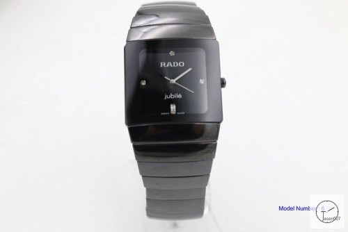 Rado SINTRA Series Mens 31MM Silver Hand Wirst Watch Full Ceramic High Tech Ceramic Black Ra94157810