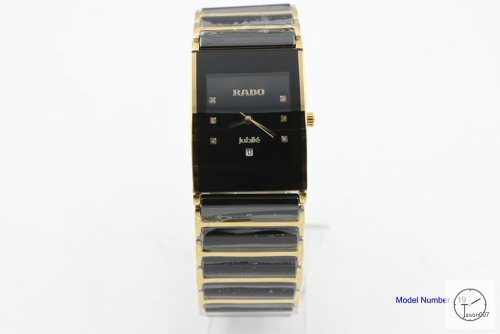 Rado INTEGRAL Mens Gold Twotone High-Tech Ceramic Quartz 27mm Ra129856400