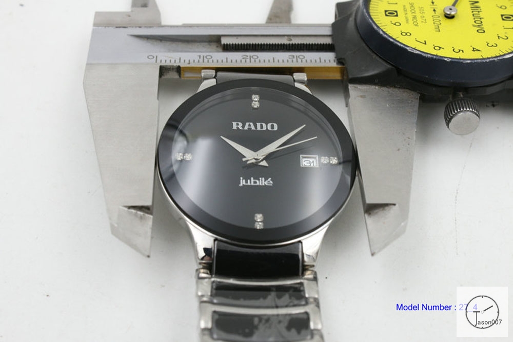 Rado Jubile DIASTAR 38MM Silver Black Hightech Ceramic Men's Wrist Ra101265500
