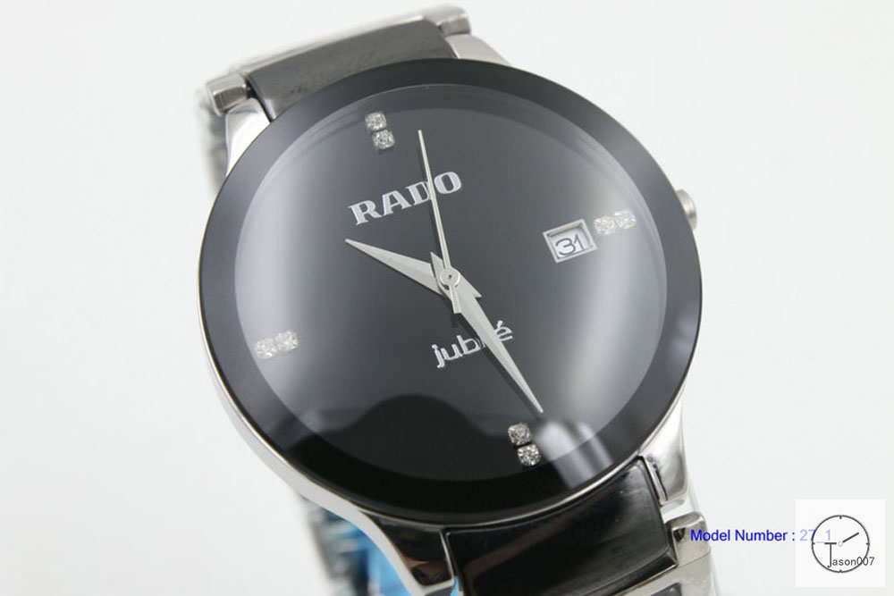Rado Jubile DIASTAR 38MM Silver Black Hightech Ceramic Men's Wrist Ra101265500