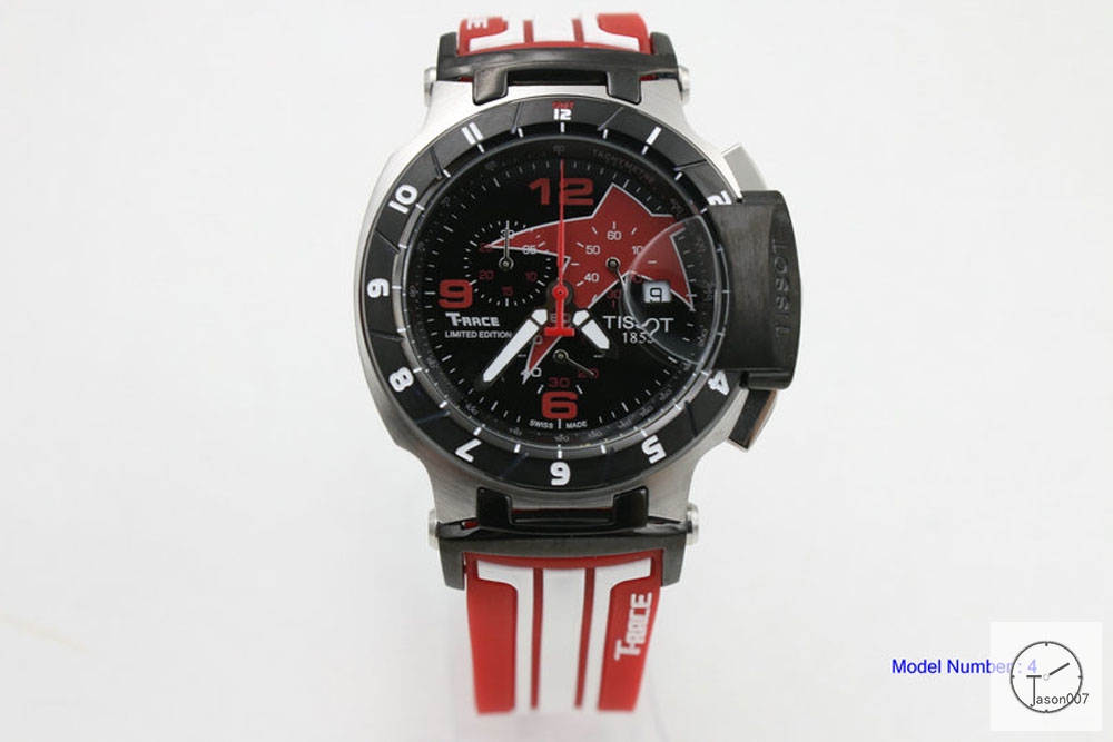 Tissot T-Race 69 Limited Quartz Chronograph Men's Sport Wrist Watch Red Rubber Strap Ts218514630