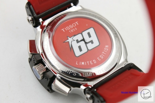 Tissot T-Race 69 Limited Quartz Chronograph Men's Sport Wrist Watch Red Rubber Strap Ts218514630