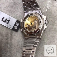 U1 Patek Philippe NAUTILUS 5711 New Blue Roman Dial Stainless Steel Transparent Mechanical Automatic Movement Glass Back Men's Watch PU22800560
