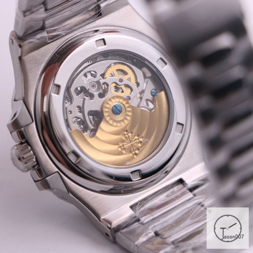 U1 Patek Philippe Skeleton White Dial Stainless Steel Transparent Mechanical Automatic Movement Glass Back Men's Watch PU22860590