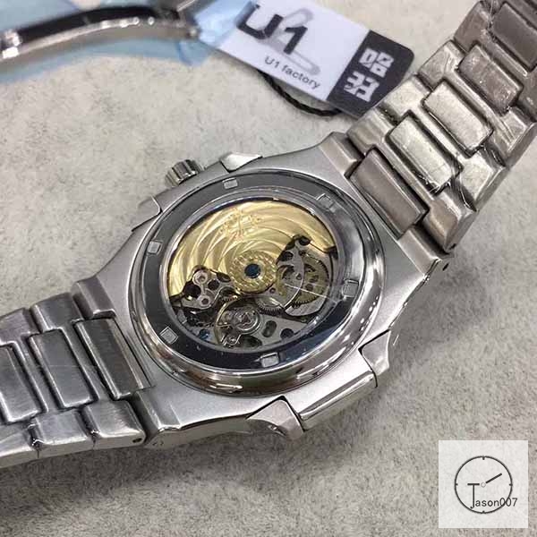 U1 Patek Philippe Nautilus Skeleton Black Dial Diamond Bezel Stainless ...