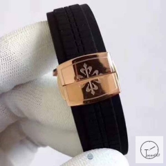 U1 Patek Philippe AQUANAUT 5167A Blue Dial Gold Case Stainless Steel Transparent bottom cover 40mm Brown Dial Mechanical Automatic Movement Glass Back Rubber Strap Men's Watch PU228567560