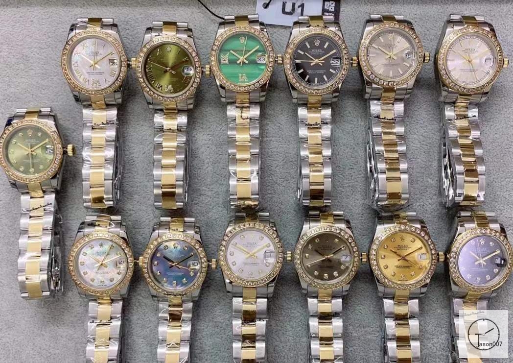 U1 Factory Rolex Datejust Black Dial Diamond Bezel Two Tone Jubilee 31MM Ladies Size Jubilee 126331 Automatic Movement Stainless Steel Womens Watches AU2197276780