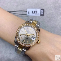 U1 Factory Rolex Datejust Silver Dial Diamond Bezel Two Tone Jubilee 31MM Ladies Size Oyster Automatic Movement Stainless Steel Womens Watches AU2197680780