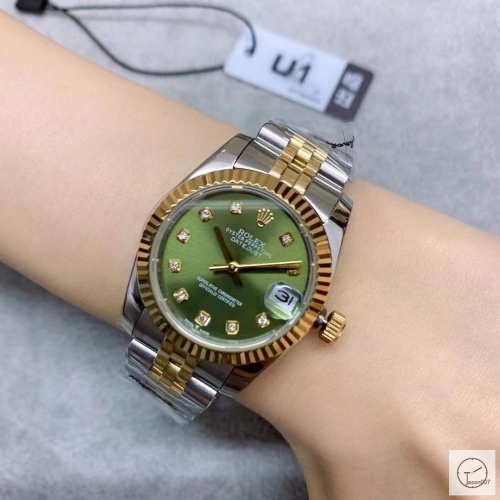 U1 Factory Rolex Datejust Fluted Bezel Green Diamond Dial Two Tone Jubilee 31MM Ladies Size Jubilee 126331 Automatic Movement Stainless Steel Womens Watches AU2197573760