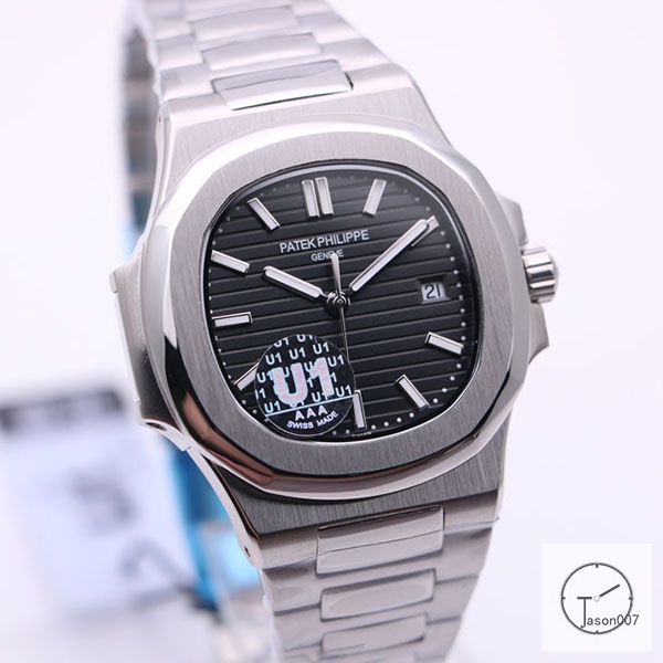 U1 Patek Philippe NAUTILUS 5711 Black Dial Stainless Steel Transparent Mechanical Automatic Movement Glass Back Men's Watch PU22770560