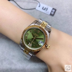 U1 Factory Rolex Datejust Fluted Bezel Green Dial Two Tone Jubilee 31MM Ladies Size Jubilee 126331 Automatic Movement Stainless Steel Womens Watches AU2197559760