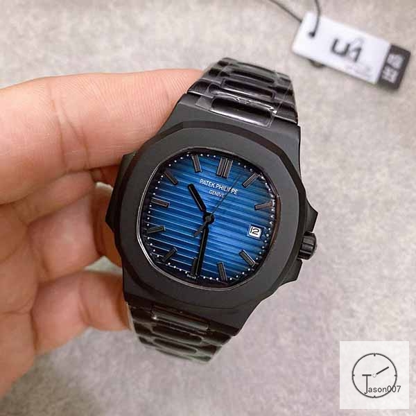 U1 Patek Philippe NAUTILUS 5711 Blue Number Dial PVD Black Case Stainless Steel Transparent Mechanical Automatic Movement Glass Back Men's Watch PU22856560