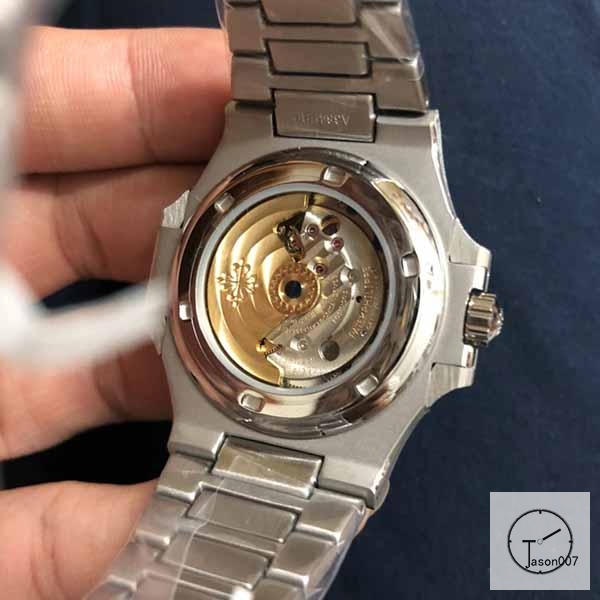 U1 Patek Philippe NAUTILUS 5711 Silver Dial Stainless Steel Transparent Mechanical Automatic Movement Glass Back Men's Watch PU22760560