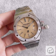 Audemars Piguet Royal Oak New Petite Tapisserie Dial Automatic Movement Glass Back Stainless Steel Mens Watch AU35971920