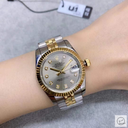 U1 Factory Rolex Datejust Fluted Bezel Dark Gray Diamond Dial Two Tone Jubilee 31MM Ladies Size Jubilee 126331 Automatic Movement Stainless Steel Womens Watches AU2197571760