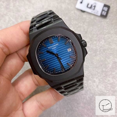 U1 Patek Philippe NAUTILUS 5711 Blue Number Dial PVD Black Case Stainless Steel Transparent Mechanical Automatic Movement Glass Back Men's Watch PU22856560