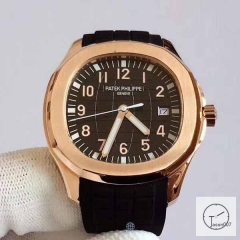 U1 Patek Philippe Aquanaut 5167A Black Dial Gold Case Stainless Steel Transparent Mechanical Automatic Movement Glass Back Rubber Strap Men's Watch PU228577560