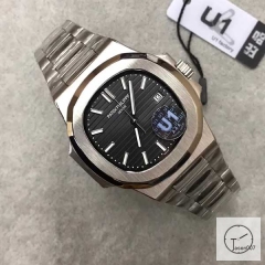 U1 Patek Philippe NAUTILUS 5711 Black Dial Stainless Steel Transparent Mechanical Automatic Movement Glass Back Men's Watch PU22770560