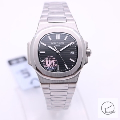 U1 Patek Philippe NAUTILUS 5711 Black Dial Stainless Steel Transparent Mechanical Automatic Movement Glass Back Men's Watch PU22770560