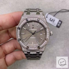 Audemars Piguet Royal Oak Offshore 41mm Automatic Gray Dial Stainless Steel Case Glass Back Ap Men's Watch AU36582880