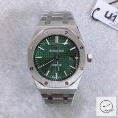 Audemars Piguet Royal Oak Green Dial Automatic Movement Glass Back Stainless Steel Mens Watch AU3596920