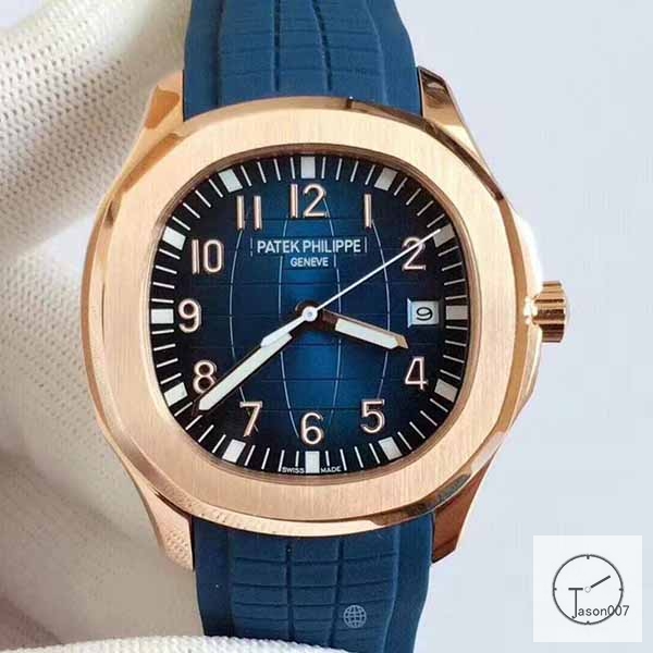 U1 Patek Philippe AQUANAUT 5167A Blue Dial Gold Case Stainless Steel Transparent bottom cover 40mm Brown Dial Mechanical Automatic Movement Glass Back Rubber Strap Men's Watch PU228567560