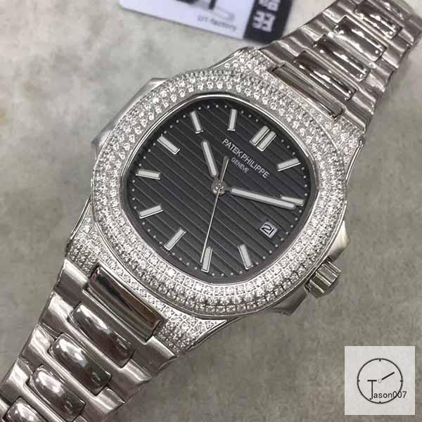 U1 Patek Philippe Nautilus 5711 Black Dial Diamond Bezel Stainless Steel Mechanical Automatic Movement Glass Back Steel Strap Men's Watch PU528402560