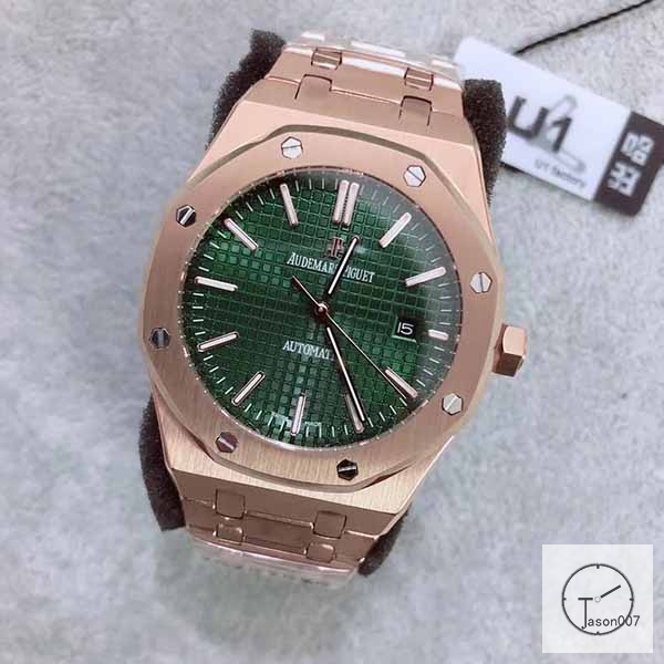 Audemars Piguet Royal Oak Green Dial Rose Gold Automatic Movement Glass Back Stainless Steel Mens Watch AU3596920