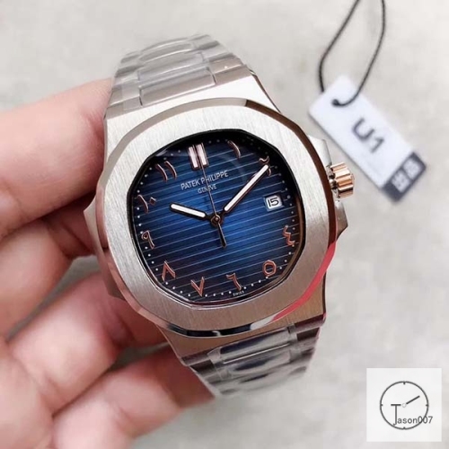 U1 Patek Philippe NAUTILUS 5711 New Blue Roman Dial Stainless Steel Transparent Mechanical Automatic Movement Glass Back Men's Watch PU22800560