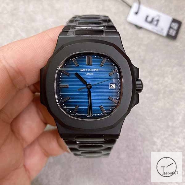 U1 Patek Philippe NAUTILUS 5711 Blue Number Dial PVD Black Case Stainless Steel Transparent Mechanical Automatic Movement Glass Back Men's Watch PU22856560