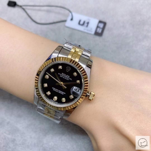 U1 Factory Rolex Datejust Fluted Bezel Dark Black Diamond Dial Two Tone Jubilee 31MM Ladies Size Jubilee 126331 Automatic Movement Stainless Steel Womens Watches AU2197570760