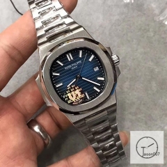 U1 Patek Philippe NAUTILUS 5711 Blue Dial Stainless Steel Transparent Mechanical Automatic Movement Glass Back Men's Watch PU22800560